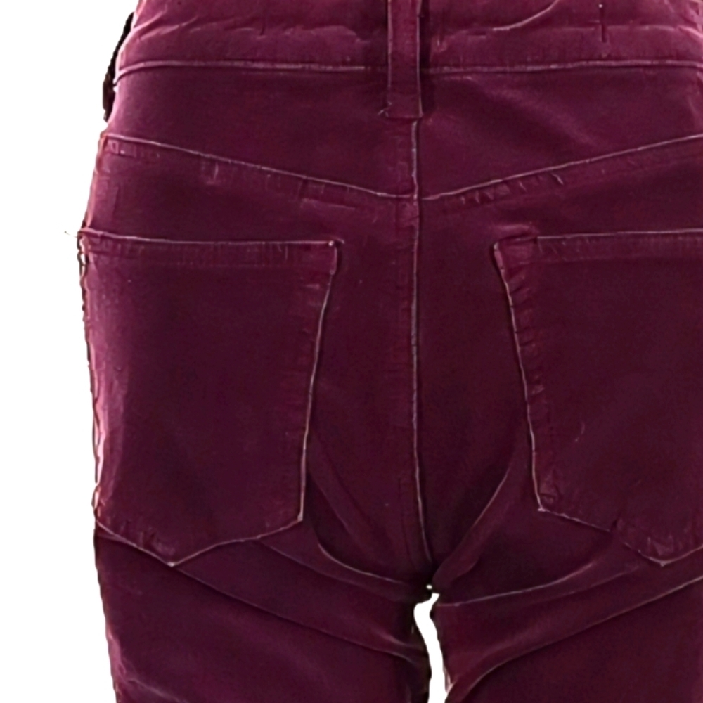 Pilcro Anthropologie High Rise Button Fly Skinny Corduroy Pants Size 25 Purple - Picture 9 of 14